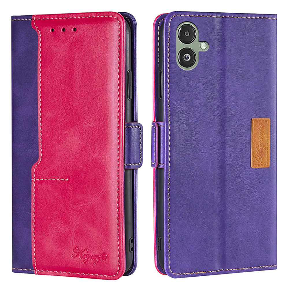 For Samsung Galaxy F14 5G PU Leather Cover Contrast Color Wallet Stand Flip Phone Case For Samsung Galaxy F14 5G PU Leather Cover Contrast Color Wallet Stand Flip Phone Case